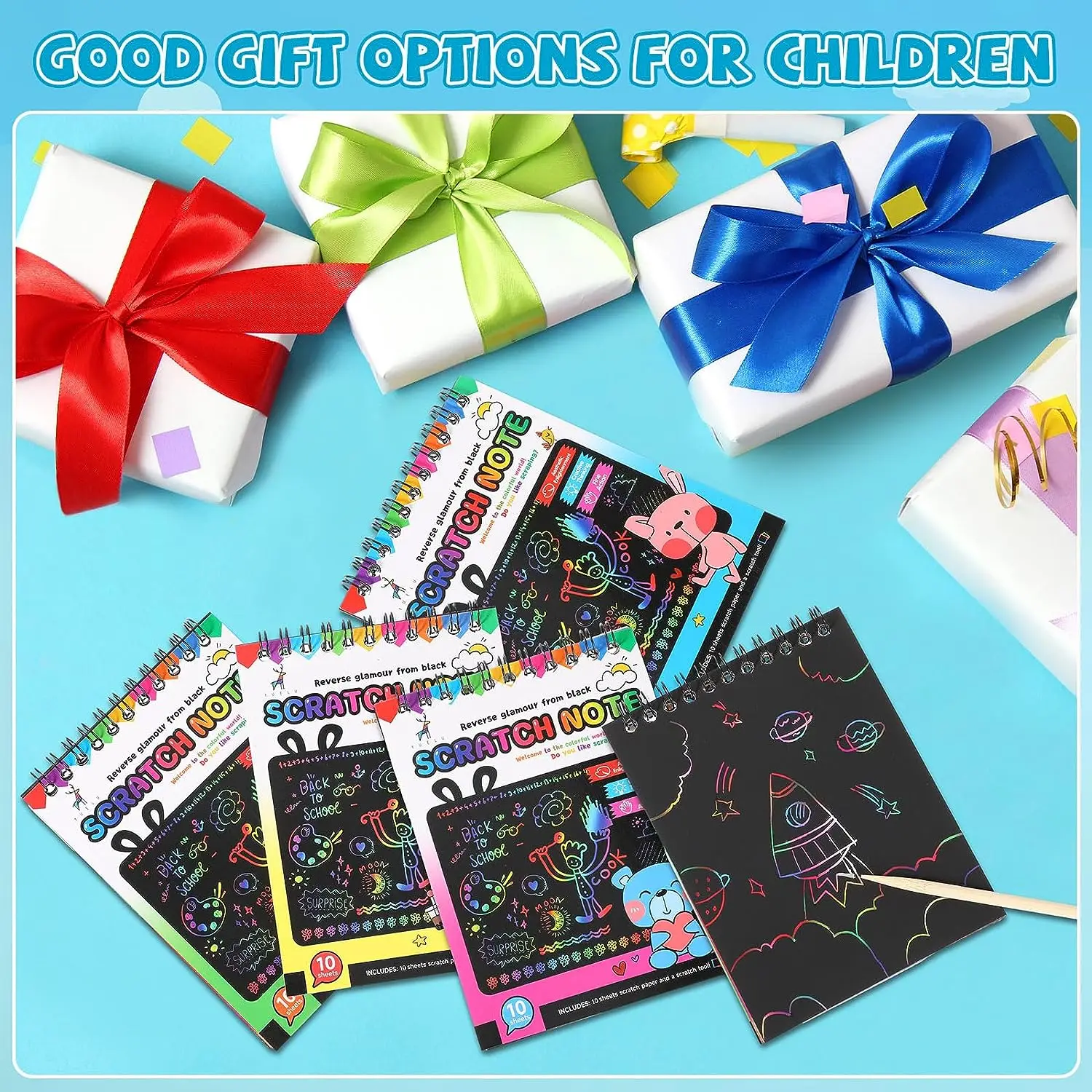 Cero Nota Almohadillas para los Niños arco iris de Papel de borrador Cero Fuera de los Cuadernos de Color Cero Manualidades Papel de Dibujo Kit de Proyecto
