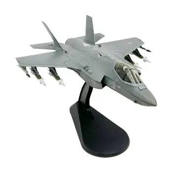 1:72 F-35A Diecast Modelo de Caza Ornamento de la Aviación Conmemorar a los Niños de los Adultos Juguete con Base en el Bar del Estante de la Sala Café en Casa