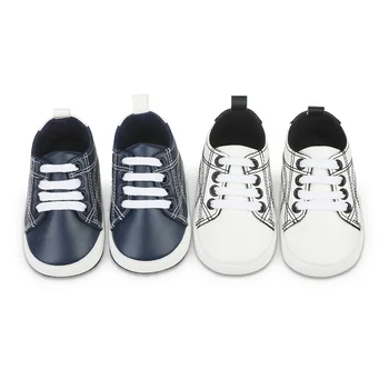 2023 Bebé Primeros Caminantes Recién nacido Niños Lienzo Zapatos de Niños del Bebé de Rayas de Fondo Suave antideslizante Zapatillas de deporte de la Cuna Prewalkers
