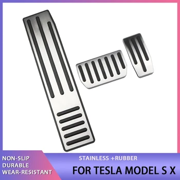 Coche de Pedales para el Tesla Modelo S Modelo X 2016 - 2020 Gas Combustible Freno de Pie el Resto del Pedal de Pastillas de Esteras de Accesorios de la Cubierta de las Piezas