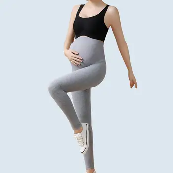 Elástico Maternidades Leggings Estilo Leggings de talle Alto, Pantalones ajustados para la Mujer Embarazada con el Vientre Apoyo Cómodo Punto