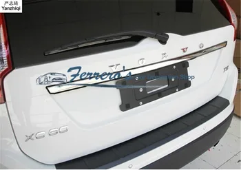 Envío libre 1pc coche estilo para 2009-2013 Volvo XC60 de Acero Inoxidable de nuevo la cajuela de Protección de la decoración de lentejuelas