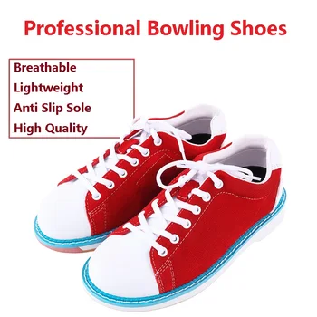 Las mujeres Transpirable Zapatos de Bowling de las Señoras de Cuero de Gamuza de Interior Zapatillas de deporte de las Mujeres antideslizante Suela de Goma Zapatos de Bowling de los Entrenadores de Atletismo
