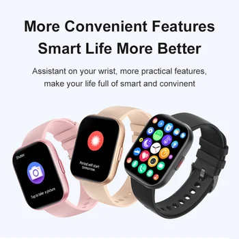 Smart Watch 100+ Modos de Deporte de Bluetooth-Compatible 5.2 Llamada Smartwatch de Pantalla AMOLED 2.04 pulgadas de Pantalla Táctil para los Hombres de las Mujeres