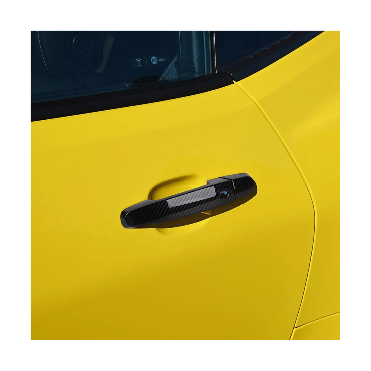 Coche Manija de la Puerta Exterior de la Cubierta Recorte de Decoración para Chevrolet Camaro 2016 2017 2018 2019 2020 Accesorios, ABS Carbono