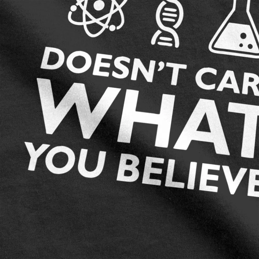 JHPKJGeek Hombres T-Shirt la Ciencia no le importa Lo que Usted Cree que la Ropa de Algodón Camisetas Científico de la Biología Física Química Astronomía T