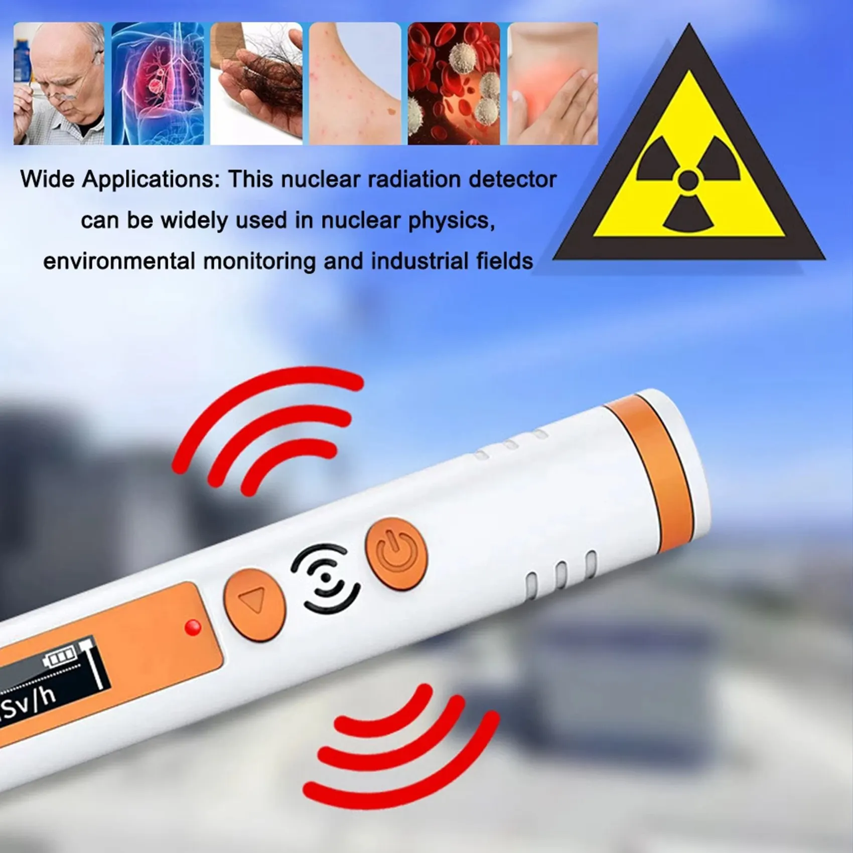 Lápiz nuevo Tipo de Radiación Nuclear Detector de Rayos X Y de Rayos-B-Ray con Construido en una Batería de Litio Mini-Tamaño
