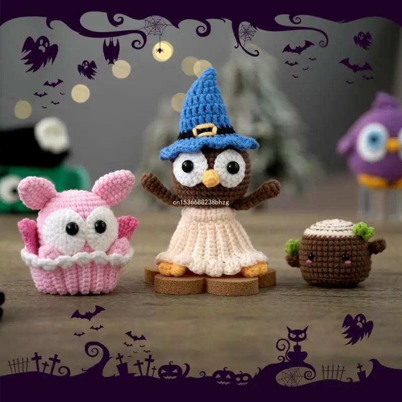 Adultos Niños Crochet Kits para Principiantes, Crochet de dibujos animados de los Kits para Hacer Animales Dropship