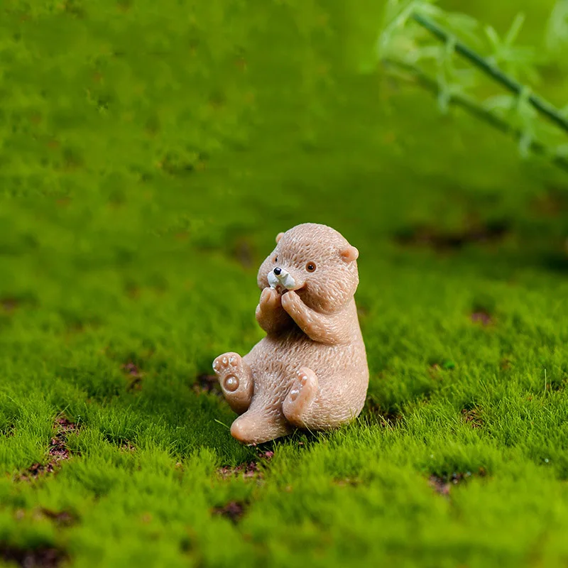 Simulación De Mole Miniatura Nutria Figurillas De Conjuntos De Hadas Del Jardín De Bonsáis Pequeños Animales En Miniatura Terrario Decoración Accesorios Juguetes De Niños