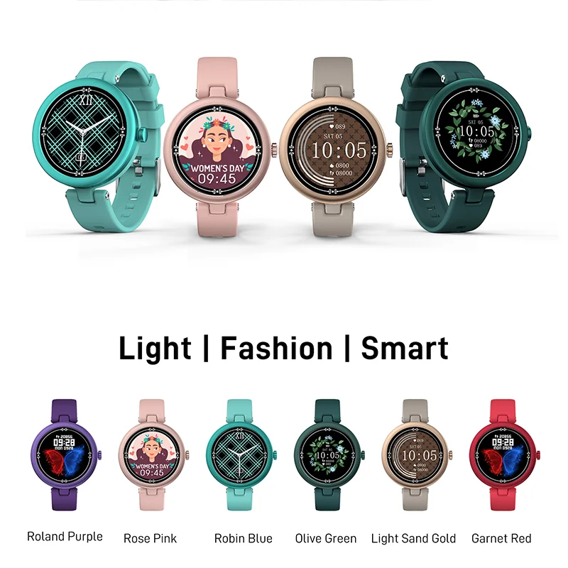 El Smartwatch 1.09 pulgadas Ronda de la Pantalla Táctil de control de la Frecuencia Cardíaca 7 Modos de Deporte Reloj Inteligente para Hombres, Mujeres y Niños