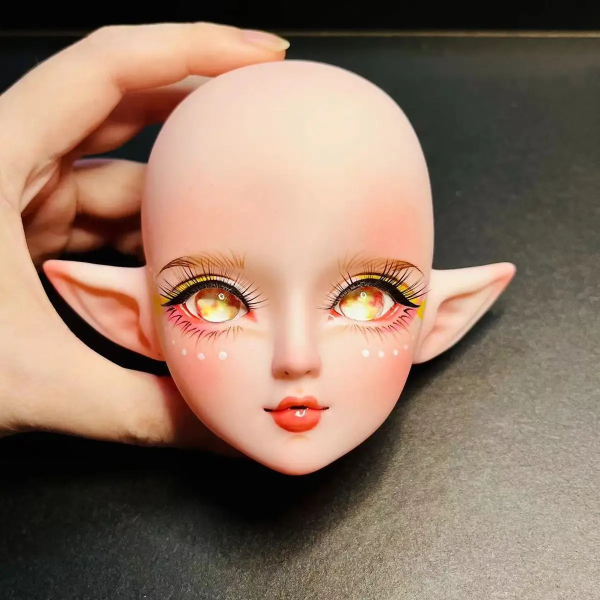 Nueva 1/3 de la Muñeca de la Cabeza Con el Maquillaje de Elf Muñeca de Cabeza Para el Maquillaje de Muñeca de la Cabeza Con 3D Coloridos Ojos
