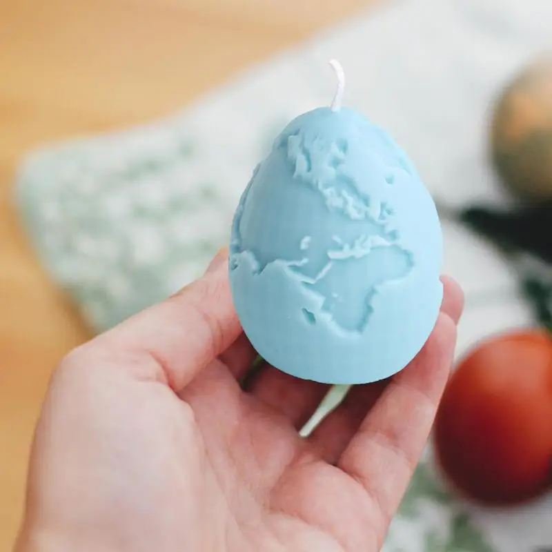 Huevo de pascua de Chocolate del Molde 3D de la Tierra de Textura Molde Para Hacer Jabón DIY Moldes de Silicona Para Hacer Velas Perfumadas, Jabones de Cera Resina