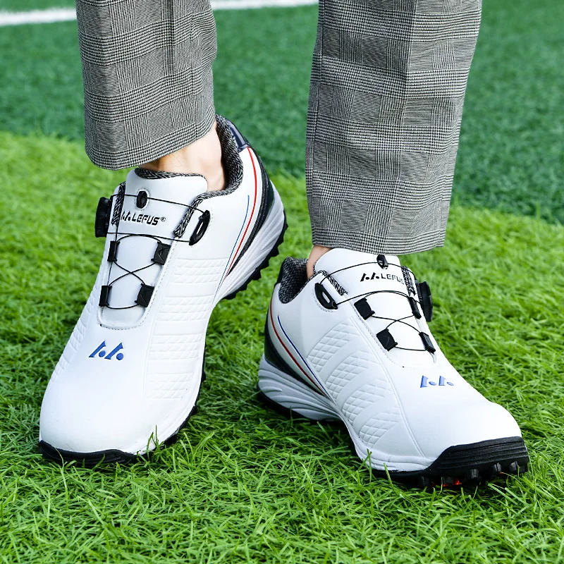Los Hombres 39-47 Zapatos De Golf De Golf Profesional De Los Zapatos De Entrenamiento Al Aire Libre Zapatillas Cómodas Pastizales Antideslizante Para Caminar De Fitness Zapatos De Los Hombres