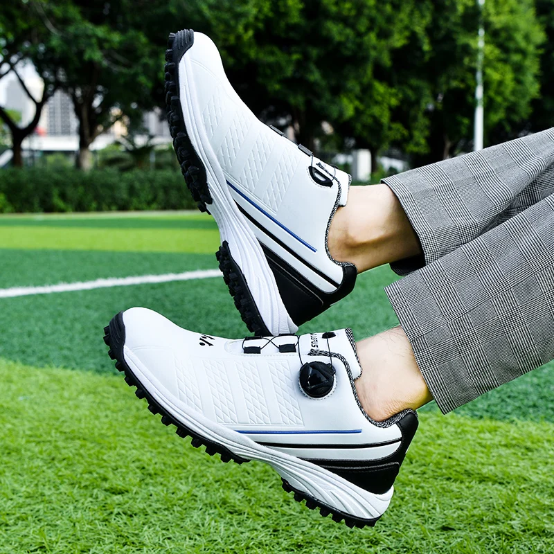 Los Hombres 39-47 Zapatos De Golf De Golf Profesional De Los Zapatos De Entrenamiento Al Aire Libre Zapatillas Cómodas Pastizales Antideslizante Para Caminar De Fitness Zapatos De Los Hombres