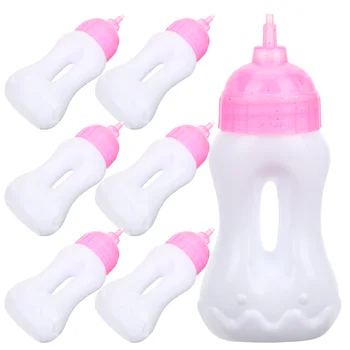 10Pcs Botellas de Bebé en Miniatura de la Leche de la Botella Pequeña de Jugo de la Botella de Bebé Accesorios