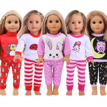 15 Estilos de Pijamas & Camisón Lindo Patrón de Ajuste de 18 Pulgadas American Doll & 43Cm BornFor Generación de Accesorios de la Niña de Juguete