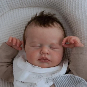19inch de Cuerpo Completo de Silicona de Vinilo Renacer Muñeca Bebé Recién nacido Tamaño de Loulou Muñeco en 3D de la Piel de Regalo Simulado Muñeca Renacimiento