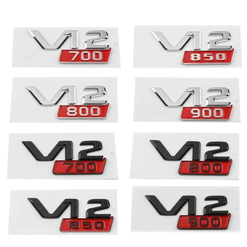 1pc V12 700/800/850/900 logotipo Para 19-21 Mercedes-Benz G-Class G63 G800 G850 G500 Actualización V12 Decal Fender Lado Marcador de Accesorios