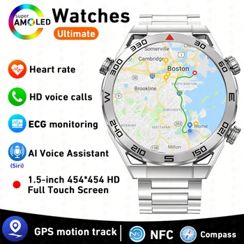 2023 Nuevo Reloj Inteligente de los Hombres NFC ECG+PPG de Llamada Bluetooth Smartwatch GPS Rastreador de Movimiento de la Pulsera de Fitness Para Huawei Relojes Final