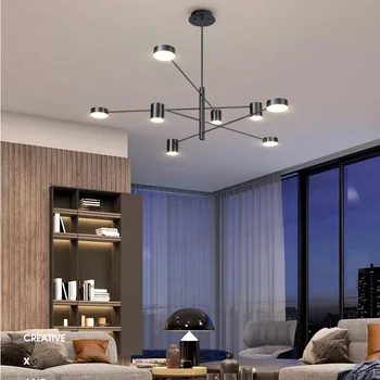 220V Girar Colgante Luces de la Sala de estar Minimalista Moderno Atmósfera de Vivir en Casa de Habitación de la Lámpara del Dormitorio de la Lámpara Colgante Accesorios de Luz
