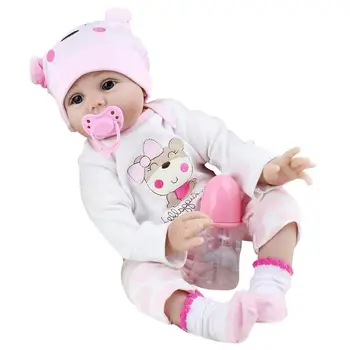 22inch 55cm Bebé Realista Muñeca de la Niña de los Bebés de Silicona Muñecas Juguetes Para los Niños Regalo de Navidad Bonecas Para los Niños