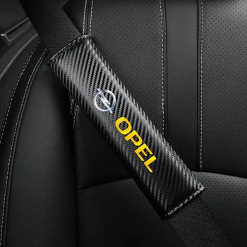 2PCS Nuevo Cinturón de seguridad Cubiertas de Fibra de Carbono de Coche Universal de la Correa de Hombro Almohadilla para el Opel Astra OPC Zafir Vectra Corsa de los Accesorios del Coche