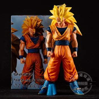 33cm de Anime Dragon Ball Z son Goku Ssj3 Figuras de Super Saiyajin 3 Goku Pvc Figuras de Acción Modelo de la Colección de Juguetes Para Niños, Regalos