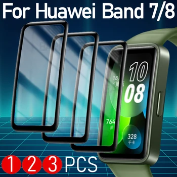3D Curvo Protector de Pantalla Para Huawei Banda 8 7 HD de Fibra Suave de la Cubierta Anti-arañazos Protector de la Película Para Huawei Band7 Band8 No de Vidrio