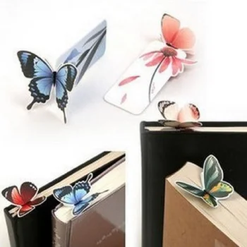 40 Pcs/LOTE 3D Mariposa Marcador Para el Hermoso Regalo de Cumpleaños el Libro de Mark Regalo de Navidad de papel de favoritos