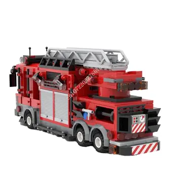 421PCS Personalizado MOC camión de bomberos Vehículo Bloques de Construcción Traje de Modelo de BRICOLAJE Montaje de la Originalidad del Chico de Juguetes de Navidad Para los Regalos