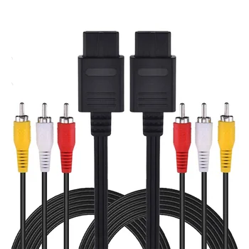 5/10pcs 1,8 M y 6 pies de Cable de AV N64 Cable de AV Compuesto Retro de Audio y Vídeo Estándar de Cable para Nintendo 64 Juego de la TV/SNES/Gamecube/GC