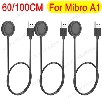 60/100 CM Cable de Carga USB para Xiaomi Mibro A1 Smartwatch Dock Cargador Adaptador para Mibro Reloj A1 Sustitución Magnético Cargadores
