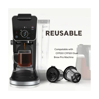 6PCS Reutilizables Cápsulas de Café para Ninja Doble de Cerveza de café Espresso K Taza de Cápsulas para Ninja CFP201 CFP301 de la Máquina