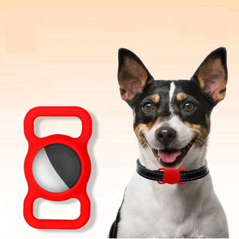Anti Perdido Inalámbrica Tracker Cubierta Protectora del Perseguidor de GPS de Perro Gato Mascota Collar de Lazo de Silicona Protectora Titular de Aire Etiqueta