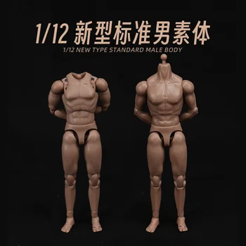 B5-5 DIY Escala 1/12 Nuevo Tipo de Soldados Masculinos Músculo del Cuerpo Móvil Modelo de 6