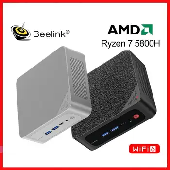 Beelink Win11 Pro AMD Ryzen 7 5800H SER5 MAX Mini PC DDR4 de 16 gb a 500 GB 32 GB 1 TB SSD 4K 60Hz Escritorio de Ordenador de Juego de WiFi 6E
