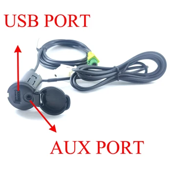 Biurlink AUX USB Interruptor de Botón USB/AUX Cable Adaptador Para Volkswagen Reproductor de CD Radio RCD510 RNS315