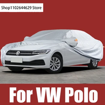 Completa coberturas de Coche Para Volkswagen VW Polo 6R 6C GTI al aire libre de Nieve Parasol de Protección a prueba de Polvo Impermeable de Tela Oxford Accesorios
