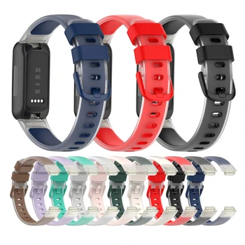 Correa Para Fitbit Inspirar 3 Smart Reloj De Pulsera De Color De Doble Diseño De La Banda De Muñeca De Silicona Premium De Fitness Tracker