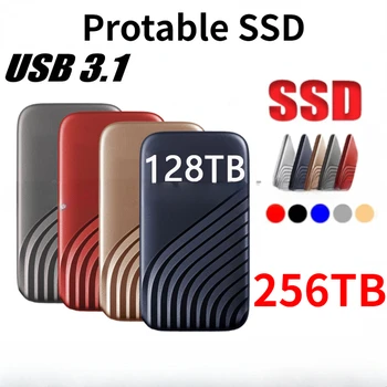 De alta Velocidad de la Rentabilidad de los SSD 256TB 2 TB SSD de Tipo C, USB3.1 16 tb de 8 TB Externo Unidad de Estado Sólido de 4 tb de Disco Duro portátil para el ordenador Portátil PS4 PS5