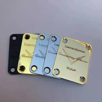 De cromo y dorado y Negro, Placa de Cuello De ST/Tele Guitarra Eléctrica, Incluyendo Tornillos de la Custom Shop de EDICIÓN LIMITADA