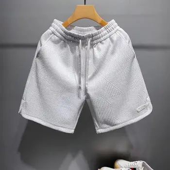 De los hombres Casual pantalones Cortos coreano de Verano pantalones Cortos Deportivos de Alta Calidad de los Hombres de la Ropa de Harajuku de la Calle Alta de Cordón Pantalones Cortos Nueva 2023