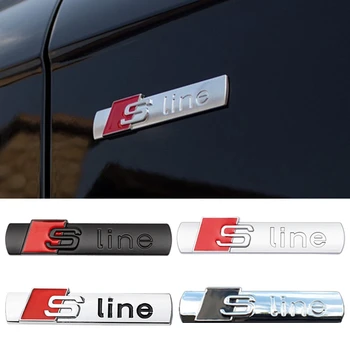 De Metal de la Aleación del Coche de Lado Fender Emblema de la Insignia de la etiqueta Engomada para Audi A3 A4 A5 A6 A8 S3 S4 S5 S6 S7 S8 Q3 Q5 Q7 RS3 RS4 RS5 RS6 R8 TT