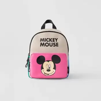 Disney Mickey Mouse Niños de jardín de infantes de la mini mochila de dibujos animados de Preescolar, niño de moda de chica de la Mochila Cartera 29x24x10cm