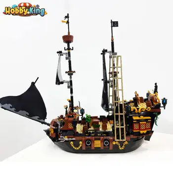 El Barco pirata del Bloque de Construcción Hijos Adultos de Regalo de Ladrillos de Plástico Modelo de la Decoración del Hogar de la Colección de Juego de Rompecabezas de la Asamblea de Juguete 1328Pcs