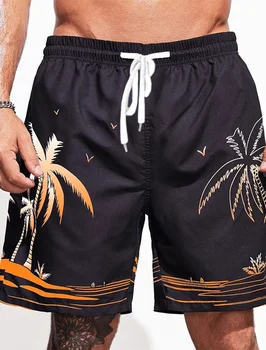 El verano DE los Hombres de la Junta Casual con Cordón Bolsillos de los pantalones Cortos de Playa de la Marca a Corto Surf Bermudas Masculina Boardshorts de secado Rápido Para los Deportes