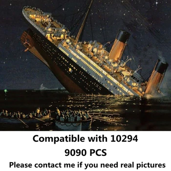 EN STOCK 9090Pcs Película Gran Barco de Crucero de la Nave de la Construcción de modelos de Bloques de Ladrillos de Diy Juguetes a los Niños Chicos de Regalo Compatible con 10294