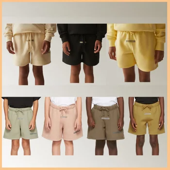 ESSENTIALS Moda para Niños Cortos de la Carta de la Inversa del Cursor pantalones Cortos de Algodón de Lujo de la Marca de Diseño de Hip Hop de la Calle Alta de Pantalones Casuales
