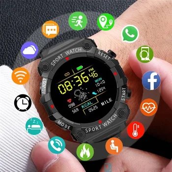 FD68S Reloj Inteligente Redondo de Color de la Pantalla de la Frecuencia Cardíaca Conexión Bluetooth Podómetro Música el Tiempo al aire libre Inteligente de los Deportes de la Pulsera