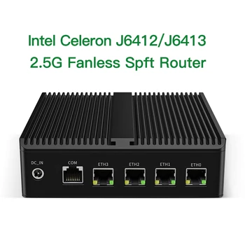 G30W sin Ventilador Mini PC Firewall Appliance Celeron J6412 J6413 4x2.5GE de Automatización Industrial de la Io Apoyo a la Salud de Linux Pfsense